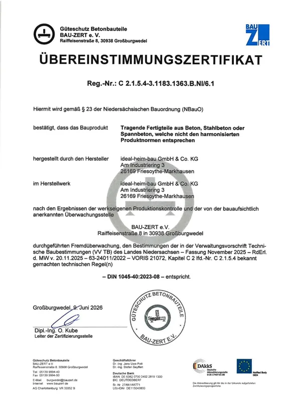 Übereinstimmungszertifikat 01 – Archivdokument