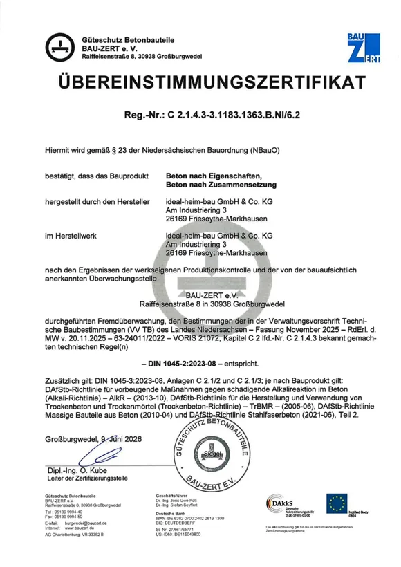 Übereinstimmungszertifikat 02 – Archivdokument
