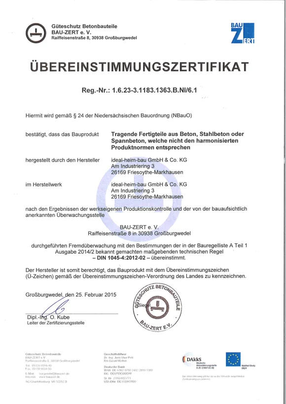 Übereinstimmungszertifikat 05 – Archivdokument