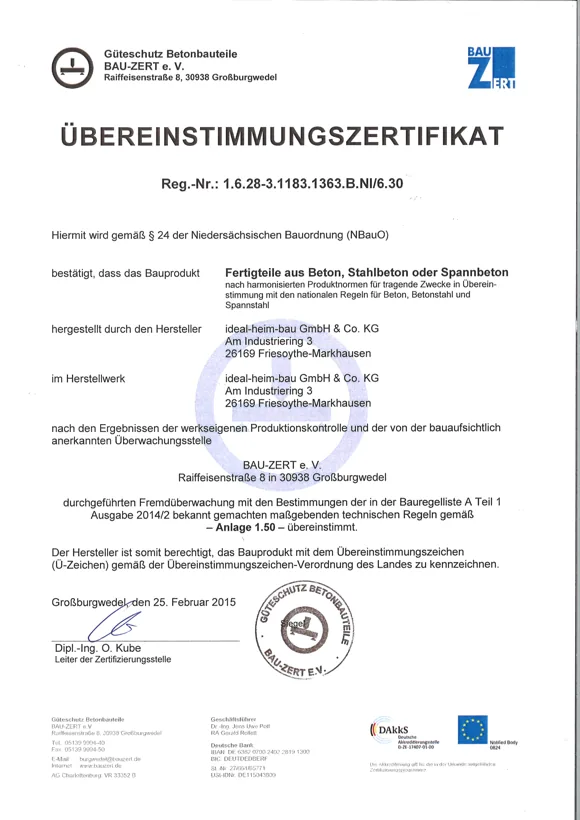 Übereinstimmungszertifikat 07 – Archivdokument