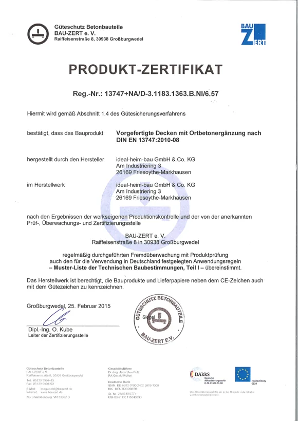 Produkt-Zertifikat 08 – Archivdokument