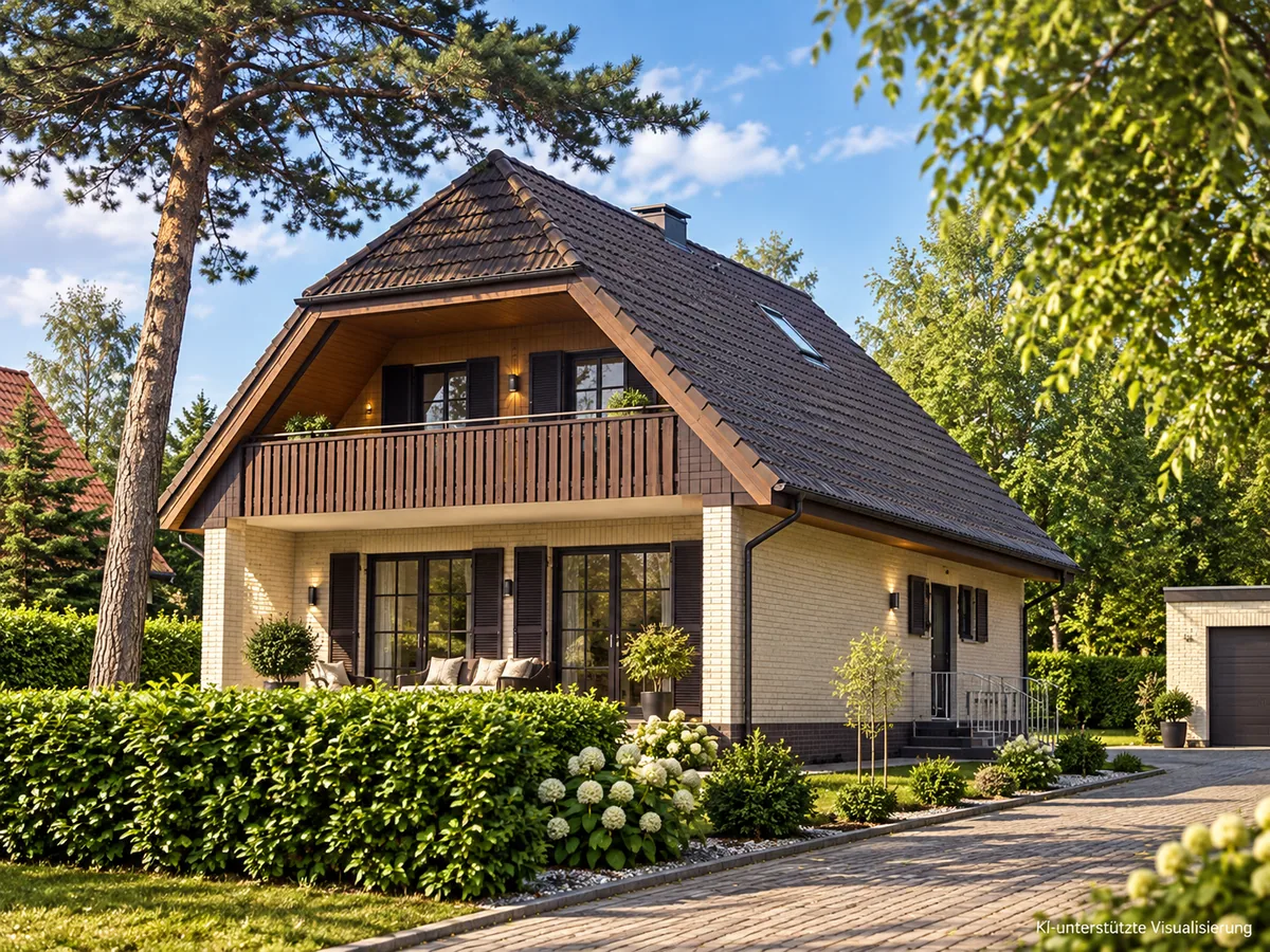 Individuell geplantes Einfamilienhaus – Architekturvisualisierung